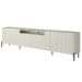 Rack Para Sala de Estar TV 75 Pol 4 Portas Brise Pés Industrial Preto Alef I03 Luna - Lyam Decor