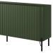 Rack Para Sala de Estar TV 75 Pol 4 Portas Brise Pés Industrial Preto Alef I03 Musgo - Lyam Decor