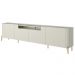 Rack Para Sala de Estar TV 75 Pol 4 Portas Pés Industrial Dourado Alef I03 Luna - Lyam Decor