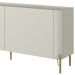Rack Para Sala de Estar TV 75 Pol 4 Portas Pés Industrial Dourado Alef I03 Luna - Lyam Decor