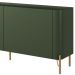 Rack Para Sala de Estar TV 75 Pol 4 Portas Pés Industrial Dourado Alef I03 Musgo - Lyam Decor