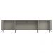 Rack Para Sala de Estar TV 75 Pol 4 Portas Pés Industrial Preto Alef I03 Grigio - Lyam Decor