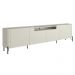 Rack Para Sala de Estar TV 75 Pol 4 Portas Pés Industrial Preto Alef I03 Luna - Lyam Decor