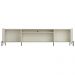 Rack Para Sala de Estar TV 75 Pol 4 Portas Pés Industrial Preto Alef I03 Luna - Lyam Decor