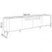 Rack Para Sala de Estar TV 75 Pol 4 Portas Pés Industrial Preto Alef I03 Luna - Lyam Decor