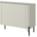 Rack Para Sala de Estar TV 75 Pol 4 Portas Pés Industrial Preto Alef I03 Luna - Lyam Decor