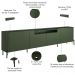 Rack Para Sala de Estar TV 75 Pol 4 Portas Pés Industrial Preto Alef I03 Musgo - Lyam Decor