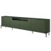 Rack Para Sala de Estar TV 75 Pol 4 Portas Pés Industrial Preto Alef I03 Musgo - Lyam Decor