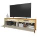 Rack Para Sala de Estar TV 75 Pol Com LED 182cm Naomi L05 Tauari Off White Fosco - Lyam Decor