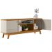 Rack Para Sala de Estar TV 75 Pol Pés Retrô Eller L05 Nature Off White - Lyam Decor