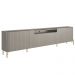 Rack Para Sala de Estar TV 85 Pol 4 Portas Brise Pés Industrial Dourado Alef I03 Grigio - Lyam Decor
