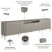 Rack Para Sala de Estar TV 85 Pol 4 Portas Brise Pés Industrial Dourado Alef I03 Grigio - Lyam Decor