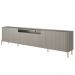Rack Para Sala de Estar TV 85 Pol 4 Portas Brise Pés Industrial Dourado Alef I03 Grigio - Lyam Decor