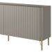 Rack Para Sala de Estar TV 85 Pol 4 Portas Brise Pés Industrial Dourado Alef I03 Grigio - Lyam Decor