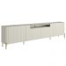 Rack Para Sala de Estar TV 85 Pol 4 Portas Brise Pés Industrial Dourado Alef I03 Luna - Lyam Decor