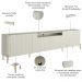 Rack Para Sala de Estar TV 85 Pol 4 Portas Brise Pés Industrial Dourado Alef I03 Luna - Lyam Decor