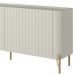 Rack Para Sala de Estar TV 85 Pol 4 Portas Brise Pés Industrial Dourado Alef I03 Luna - Lyam Decor