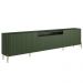 Rack Para Sala de Estar TV 85 Pol 4 Portas Brise Pés Industrial Dourado Alef I03 Musgo - Lyam Decor