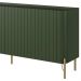 Rack Para Sala de Estar TV 85 Pol 4 Portas Brise Pés Industrial Dourado Alef I03 Musgo - Lyam Decor