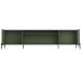 Rack Para Sala de Estar TV 85 Pol 4 Portas Brise Pés Industrial Preto Alef I03 Musgo - Lyam Decor