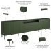 Rack Para Sala de Estar TV 85 Pol 4 Portas Brise Pés Industrial Preto Alef I03 Musgo - Lyam Decor