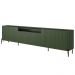 Rack Para Sala de Estar TV 85 Pol 4 Portas Brise Pés Industrial Preto Alef I03 Musgo - Lyam Decor