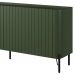Rack Para Sala de Estar TV 85 Pol 4 Portas Brise Pés Industrial Preto Alef I03 Musgo - Lyam Decor
