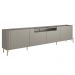 Rack Para Sala de Estar TV 85 Pol 4 Portas Pés Industrial Dourado Alef I03 Grigio - Lyam Decor
