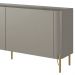 Rack Para Sala de Estar TV 85 Pol 4 Portas Pés Industrial Dourado Alef I03 Grigio - Lyam Decor