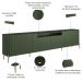 Rack Para Sala de Estar TV 85 Pol 4 Portas Pés Industrial Dourado Alef I03 Musgo - Lyam Decor