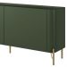 Rack Para Sala de Estar TV 85 Pol 4 Portas Pés Industrial Dourado Alef I03 Musgo - Lyam Decor