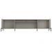 Rack Para Sala de Estar TV 85 Pol 4 Portas Pés Industrial Preto Alef I03 Grigio - Lyam Decor