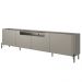 Rack Para Sala de Estar TV 85 Pol 4 Portas Pés Industrial Preto Alef I03 Grigio - Lyam Decor