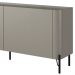 Rack Para Sala de Estar TV 85 Pol 4 Portas Pés Industrial Preto Alef I03 Grigio - Lyam Decor