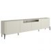 Rack Para Sala de Estar TV 85 Pol 4 Portas Pés Industrial Preto Alef I03 Luna - Lyam Decor