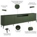 Rack Para Sala de Estar TV 85 Pol 4 Portas Pés Industrial Preto Alef I03 Musgo - Lyam Decor