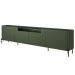 Rack Para Sala de Estar TV 85 Pol 4 Portas Pés Industrial Preto Alef I03 Musgo - Lyam Decor