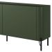 Rack Para Sala de Estar TV 85 Pol 4 Portas Pés Industrial Preto Alef I03 Musgo - Lyam Decor