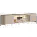 Rack Para Sala de Estar TV 85 Pol Com LED Elysia L05 Off White Fosco - Lyam Decor