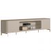 Rack Para Sala de Estar TV 85 Pol Pés Metálicos Elysia L05 Off White Fosco - Lyam Decor