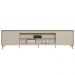 Rack Para Sala de Estar TV 85 Pol Pés Metálicos Elysia L05 Off White Fosco - Lyam Decor