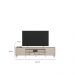 Rack Para Sala de Estar TV 85 Pol Pés Metálicos Elysia L05 Off White Fosco - Lyam Decor