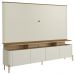 Rack Sala Com Painel Para TV 75 Pol 4 Portas 180cm Pés Dourado Clio I03 Louro Luna - Lyam