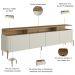 Rack Sala Com Painel Para TV 75 Pol 4 Portas 180cm Pés Dourado Clio I03 Louro Luna - Lyam