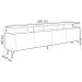 Rack Sala Com Painel Para TV 75 Pol 4 Portas 220cm Pés Dourado Clio I03 Louro Luna - Lyam