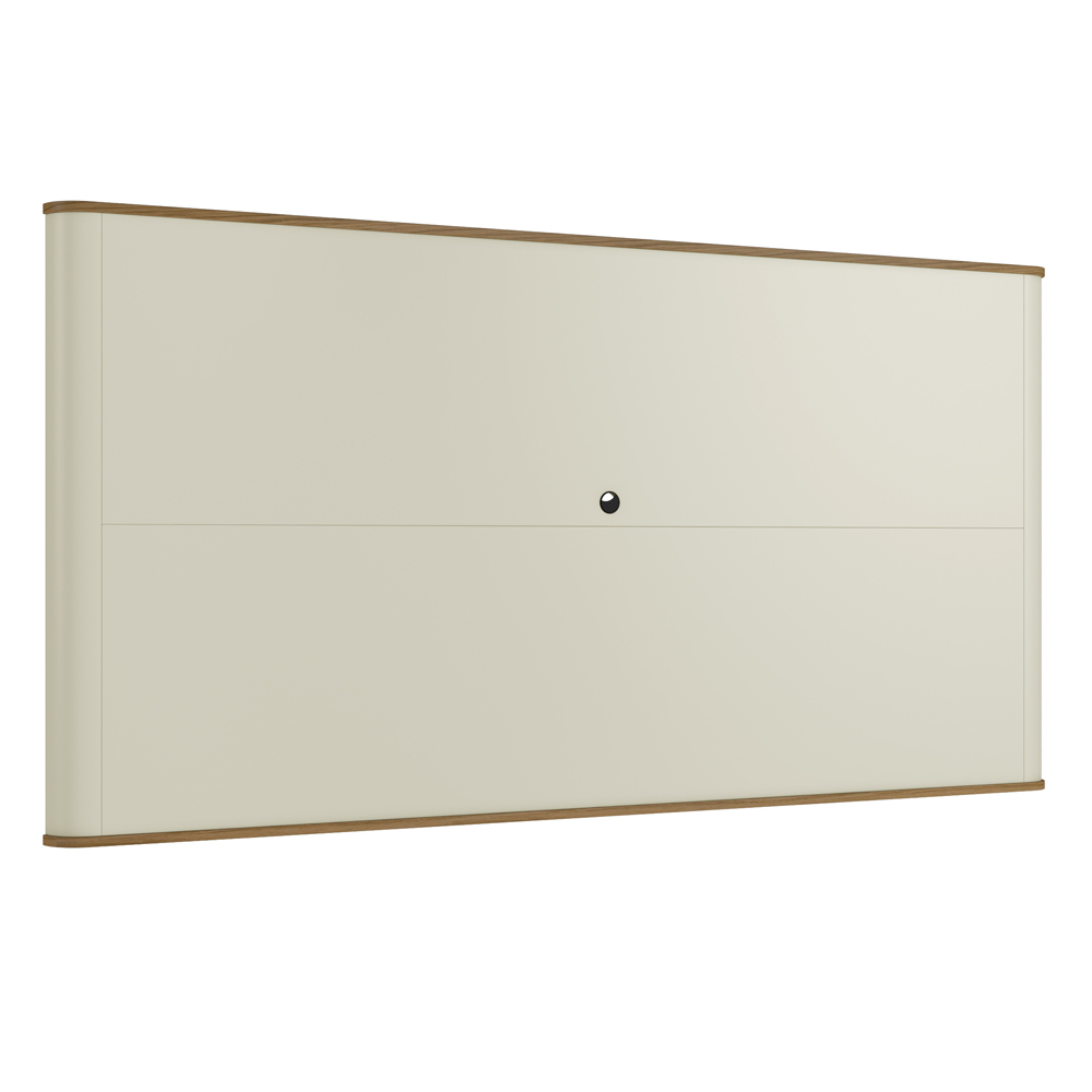 Rack Sala Com Painel Para TV 75 Pol 4 Portas Brise 180cm Pés Dourado Clio I03 Louro Luna - Lyam