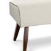 Recamier Decorativo com Pés de Madeira Viseo D02 160 cm Linho Bege B-172 - Lyam Decor