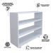 Sapateira Multiuso Organizador Com 03 Prateleiras E Rodízio Pérola L03 Branco - Lyam Decor