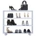 Sapateira Multiuso Organizador Com 03 Prateleiras E Rodízio Pérola L03 Branco - Lyam Decor