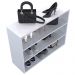 Sapateira Multiuso Organizador Com 03 Prateleiras E Rodízio Pérola L03 Branco - Lyam Decor